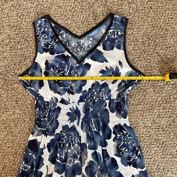 Size XL Simply Vera by Vera Wang blue white sleeveless dress - Picture 4 of 13